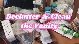 Cleaning the vanity amp decluttering  Tiny Tidy Tuesday [upl. by Paulson]