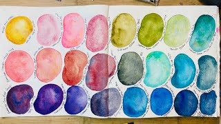 NEW Holbein Granulating Watercolours Swatches amp 25p Qor Set Art Haul amp Swatching [upl. by Ecidnac]