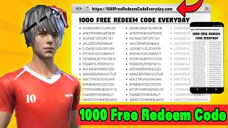 I Got Free 1000 Redeem Code in 5 Minutes😍🔥 Free Redeem Code Website Revealed 🔥🤘 [upl. by Aniryt365]