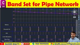 Band Set for Pipe Network in Civil 3d  Profile Band in Civil 3d  Pipe Network Bands  Band Style [upl. by Tiras]