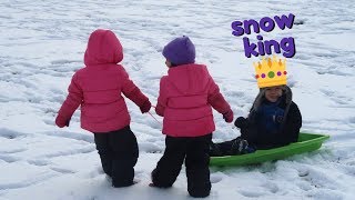 Tandem Sledding amp Winter Fun with Children  The Best Kids Sleds for 2019 [upl. by Yrrem]