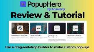 Popup Hero Review Create Custom Popups with Advanced Targeting Options Popup Hero Lifetime Deal [upl. by Brandtr]