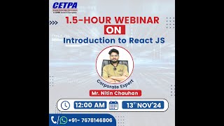 Introduction to React JS  Webinar [upl. by Noel700]