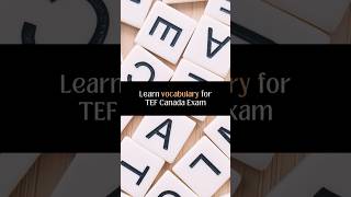 Boost Your French Vocabulary  Perfect for beginners  TEF Canada [upl. by Sharl147]