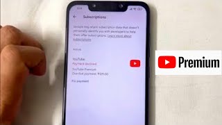 Youtube premium subscription wont be available until you update your payment method FIXED [upl. by Genesa]