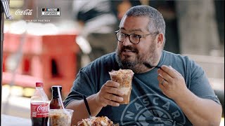 Chef Eric Greenspan dives into BBQ at Charlotte Motor Speedway [upl. by Atilol]