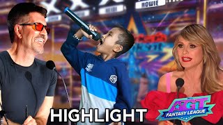 Americas got talent 2024 Golden buzzer This childs performance is very good [upl. by Fevre258]