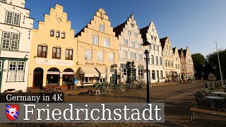 【4K】 Friedrichstadt  Video Walk Around quotLittleAmsterdamquot in Northern Germany [upl. by Einahc]