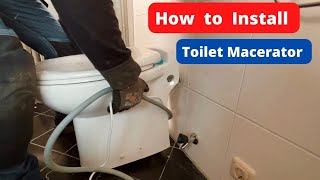 A plumber shows how to properly install a standing toilet macerator diyplumbing plumbingproblems [upl. by Rustin]