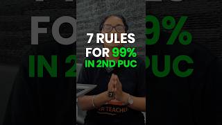 Score 99 in 2nd PUC with these 7 Rules shorts puboard karnatakaboard kcet kcet2025 [upl. by Araes]