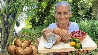 Copra Coconut Sambol  Kotta Pol Sambol Recipe  Koppara Sambal  Copra Coconut by Grandma Menu [upl. by Esenaj363]