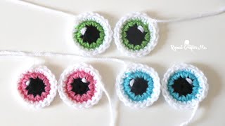 Crochet Cartoon Eyes [upl. by Anak]