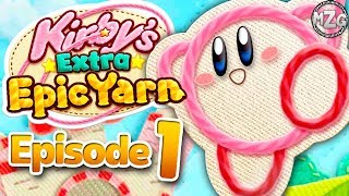 Kirbys Extra Epic Yarn Gameplay Walkthrough  Episode 1  World 1 Grass Land 100 [upl. by Acilgna]