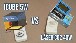 Laser ICUBE5W VS Láser CO2 40W [upl. by Greeley958]