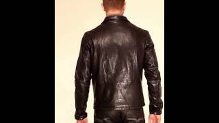 Blouson cuir homme Daytona Algate Sheep Petrol noir [upl. by Deland513]