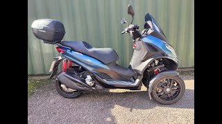 2023 Piaggio MP3 300 Sport in Blu Petrolio in stock at Mototechniks [upl. by Dlonyar]