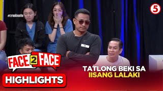 Face 2 Face  Kontrobersyal na pinagaagawan ng tatlong beki humarap na  Highlights [upl. by Gorga]