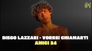 DIEGO LAZZARI  Vorrei Chiamarti  LYRICS VIDEO  AMICI 24 [upl. by Eltrym]