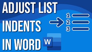 How To Adjust Numbered List Indents In Microsoft Word [upl. by Everest653]