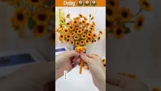 Flowers tutorial in chenille stem pipe cleaner handcraft easy diy flower gift ideas [upl. by Norab977]