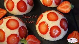 Recette du Fraisier revisité  Les Dômes à la Fraise [upl. by Wilona]