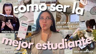 COMO SER LA MEJOR ESTUDIANTE 👩🏻‍💻⭐️📚 deja de ser floja y mejora tu productividad este año escolar 📖🍵 [upl. by Leber]