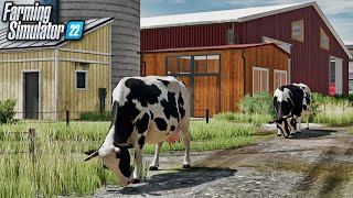 My 2nd Day As A Farmer I Got Cows  Stone Valley  Farming Simulator 22 [upl. by Ayekahs976]