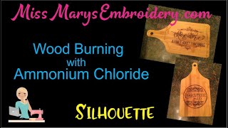 Wood Burning with Ammonium Chloride amp Thick It  Silhouette Cameo Torch Paste  Charcuterie Board [upl. by Hollie]