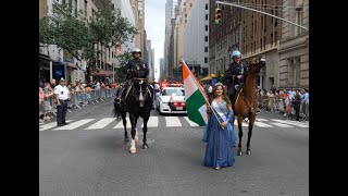 India Independence Day Parade New York 2024  Ram Mandir Float New York  India Day Parade [upl. by Kitarp]