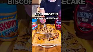 Easy Eats Macro Friendly Biscoff Cheesecake 🥜🎂easyeats highprotein weightloss easyrecipe [upl. by Aryaz]