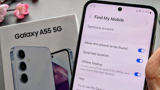 Enable Lost Device Protection Retrieve location amp Offline Finding on Samsung Galaxy A55 5G  A35 [upl. by Onirotciv]