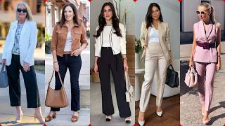 Timeless Work Outfits for Women Over 60 👚 Look Elegant Every Day [upl. by Joung]