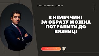 В НІМЕЧЧИНІ ЗА ОБРАЗУ МОЖНА ПОТРАПИТИ ДО ВЯЗНИЦІ [upl. by Naerol]