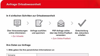 Как заполнить бланк для отпуска JobcenterAnfrage Ortsabwesenheit [upl. by Salim]