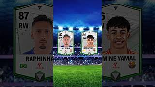 🇧🇷 Raphinha vs yamal 🇪🇦  fcmobile fifamobile fifa fifa23 football footballgame vs [upl. by Milewski]