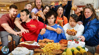 I Brought 50 Competitive Eaters To A Buffet [upl. by Ettenajna]