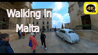 Walking in Malta  Valletta Sliema Mdina  4K [upl. by Tigram]