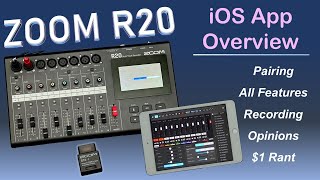 ZOOM R20 iOS Control App Overview iPad pairing feature walkthrough and opinions [upl. by Lubin]