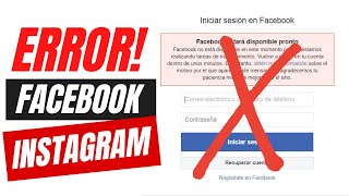 🔥Cómo REPARAR el ERROR de INICIO de SESIÓN Se produjo un error inesperado en Facebook e Instagram [upl. by Adey]