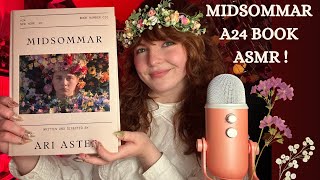 MIDSOMMAR A24 Book ASMR 🐻🌸 Book scratching  sticky tapping  whisper triggers [upl. by Vinna]