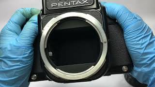 ◎Now on sale◎ Exc5 Pentax 6x7 67 Mirror Up Eye Level w SMC T 105mm f24 JAPAN  231101300281 [upl. by Ettennek]