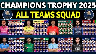 Champions Trophy 2025  All Team Squad  ICC Champions Trophy 2025 All Teams Squad CT 2025 Schedule [upl. by Libove]