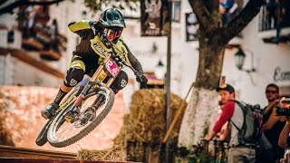 Bernardo Cruz chased by Remy Metailler at Taxco Urban DH 2016 [upl. by Normak909]