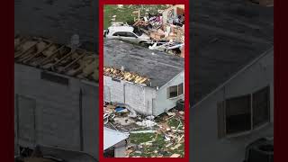 Drone videos show path of destruction after tornadoes struck community in Fort Pierce Florida [upl. by Edmee]