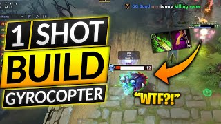 MOST BROKEN ONE SHOT BUILD Right Now  Dota 2 Gyrocopter Support Guide [upl. by Sillihp435]