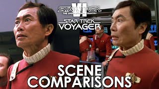 Star Trek VI 1991 and Star Trek Voyager  scene comparisons [upl. by Nurat504]