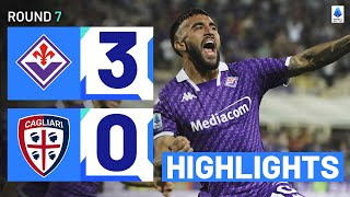 FiorentinaCagliari 30  La Viola go third in the standings Goal amp Highlights  Serie A 202324 [upl. by Epp]