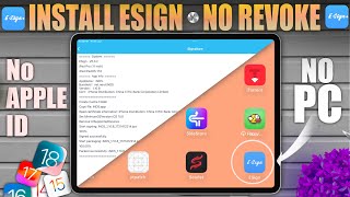 Install IPA on iPhone No PC No Revoke  eSign iOS Solution [upl. by Neelyhtak]