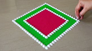 Easy And Simple Diwali Rangoli Designs  Easy Deepavali Rangoli Designs  Deepavali Kolam Designs [upl. by Groeg765]