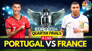 EURO 2024 LIVE Portugal vs France LIVE Score  UEFA EURO Quarterfinals  Cristiano Ronaldo  N18G [upl. by Eninnej]